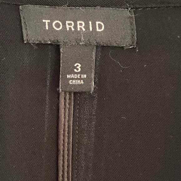 Torrid black jacket blazer zip up moto style studded 3X - Picture 11 of 12